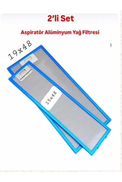 HİBSAN Hibsan Aspiratör Yağ Filitresi 2 Li Set 15x48 19x48 (BÜYÜK KÜÇÜK GELDİ...