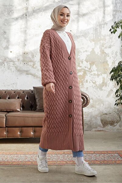 EZFER UZUN KOLLU SEPET ÖRGÜ UZUN HIRKA