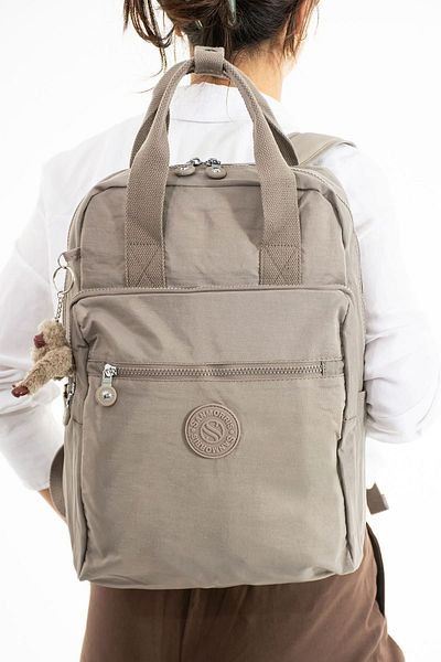 Lifonbag Unisex Crinkle Fabric - Αδιάβροχο, Πολλαπλών Διαμερισμάτων Μεγάλο Μέγεθος Laptop School & Backpack