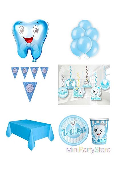 Mini Parti Mini Party Store Wheat Blue Set