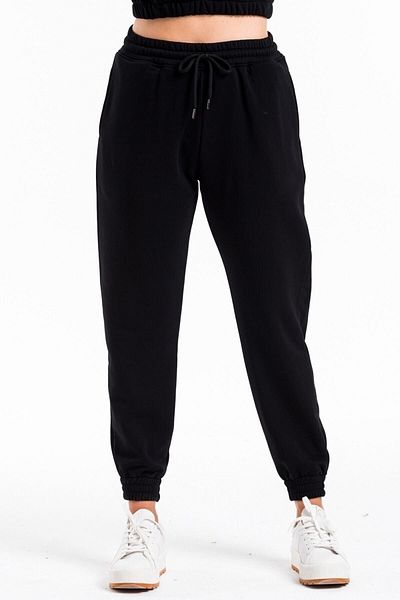pallasplus Unisex μαύρο φούτερ με ελαστικά πόδια