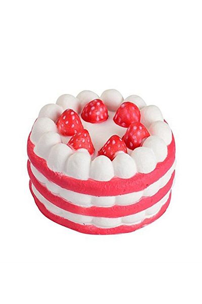 Brother Toys Squishy Red Strawberry Cake Slow Rising Scented Jumbo Sukushi 12.5 Cm.