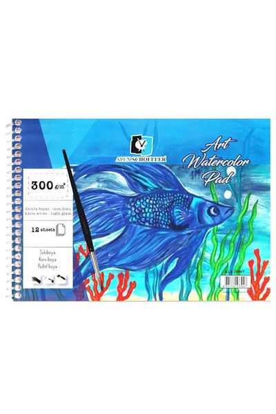 Alex Schoeller Watercolor Notebook A5 300 gr 12 Sheets