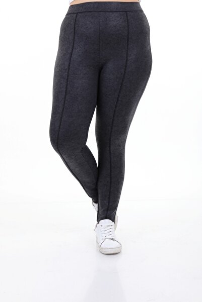 Piano Luce Large Size Black Lycra Power Tights - Sckwm21Pnt002