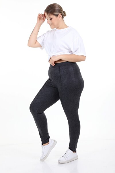 Piano Luce Large Size Black Lycra Power Tights - Sckwm21Pnt002