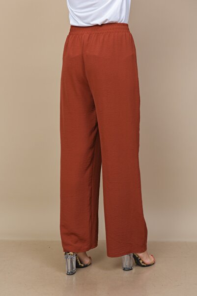 TUSSE Women's Black Crepe Fabric Straight Cut Summer Elastic Large Size Trousers