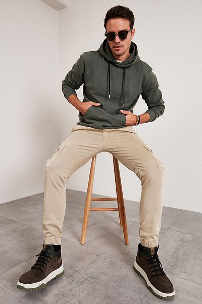 Buratti Ανδρικό χειμερινό φούτερ με κουκούλα Kangaroo Pocket Hooded Slim Fit 5975002