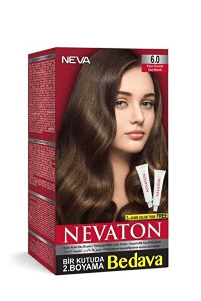 Neva Color Nevaton 6.0 Koyu Kumral Saç Boyası Seti 1 Kutuda 2 Boyama