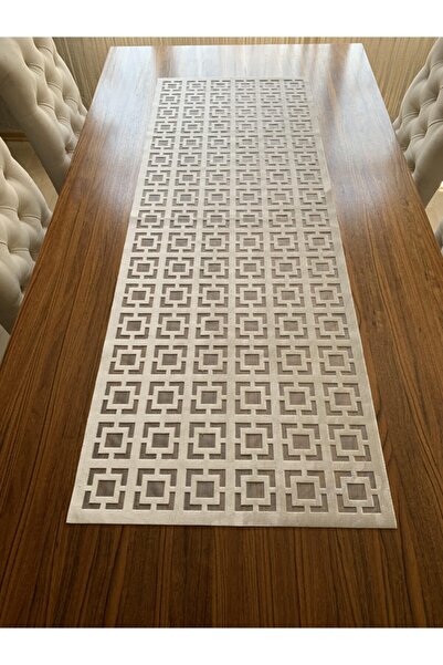 NURHAN HOME COLLECTION Enna Modeli Ekru Renk Masa Runner