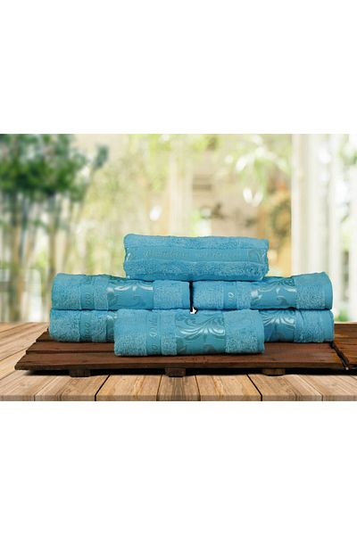 Mulberry Bamboo Towel, 100% Organic, Towel Set, 50x90 Cm - Pack of 6, Premium, Ultra Soft, Decorative