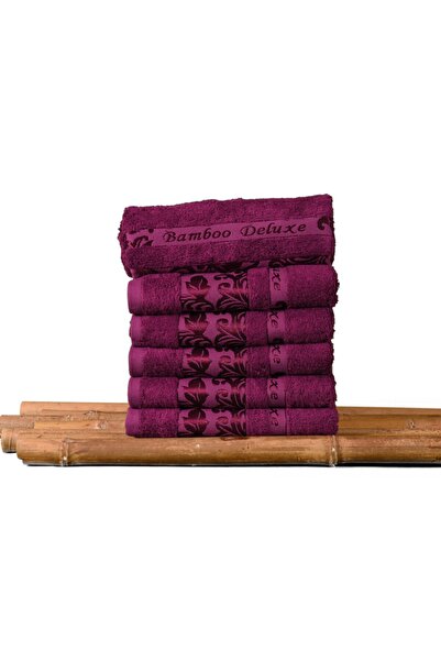 Mulberry Bamboo Towel, 100% Organic, Towel Set, 50x90 Cm - Pack of 6, Premium, Ultra Soft, Decorative