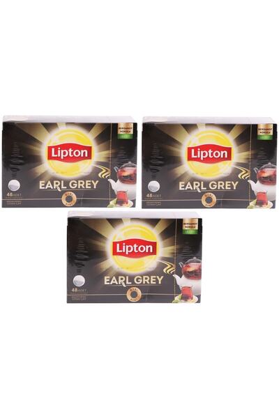 Lipton إبريق شاي كيس شاي إيرل جراي 48 قطعة 153 جرام × 3
