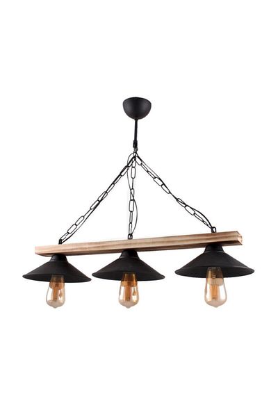 JakaPrime 3-Piece Hat Wooden Row Living Room Chandelier Black