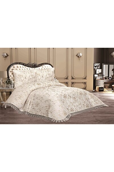 Prestij Home TEKSTİL مجموعة بيكيه فاخرة للزوجين من بولوت كابتشينو