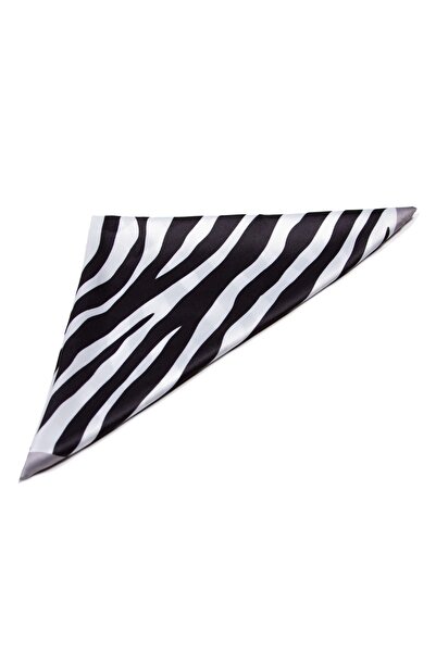 BAHELS Women's Black and White Zebra Patterned 55x55 Bandana