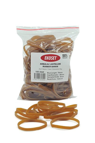 ekoset علبة تغليف مطاطية واسعة مقاس 70 × 5 مم 100 قطعة