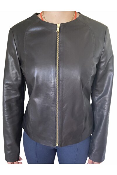 asus deri سازونا - سترة نسائية من الجلد الطبيعي