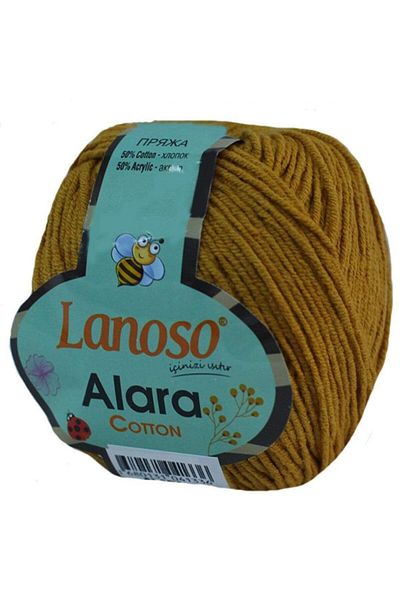 Lanoso Κωδικός χρώματος Alara Hand Knitting Yarn: 906-σκούρο μουστάρδα
