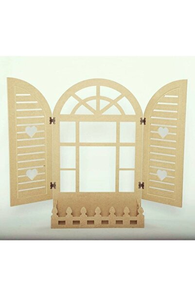 Hedef Ahşap ديكور نافذة خشبي لزهرة الأزهار (105 سم × 80 سم)