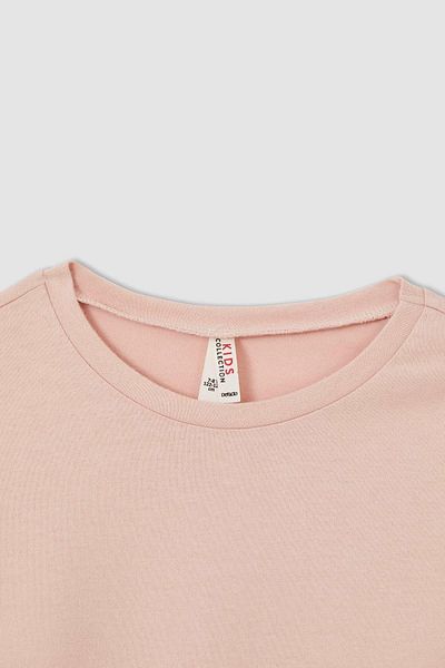 DeFacto Girl's Crew Neck Long Sleeve T-Shirt
