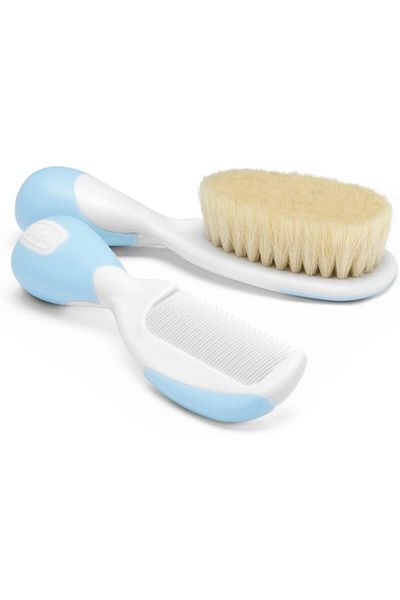 Chicco 0 Months+ Blue Baby Soft Brush Comb Set