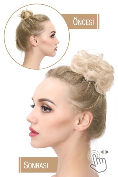 KONAK PERUK Agrafă de păr elastică de culoare platină