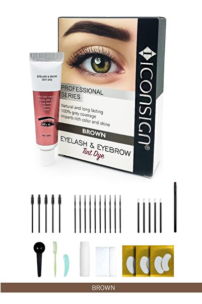 iconsign ® Kaş & Kirpik Boyama Seti (30ML) -kahve(BROWN)