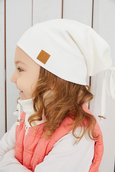 Babygiz Baby Girl Child White Rope Detailed Hat Beanie Neck Collar Set Comfortable 100% Cotton Camisole Domestic Production