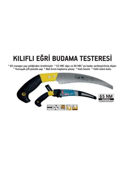 CMC Tools Cmc Orta Diş Kılıflı Eğri Budama Testeresi 33 Cm