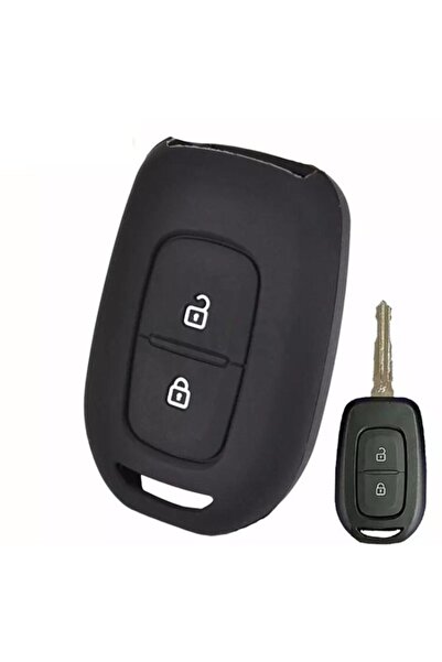 ŞENYILDIZ AKSESUAR حافظة مفاتيح سيليكون ذات مفتاحين متوافقة مع Renault و Daci...