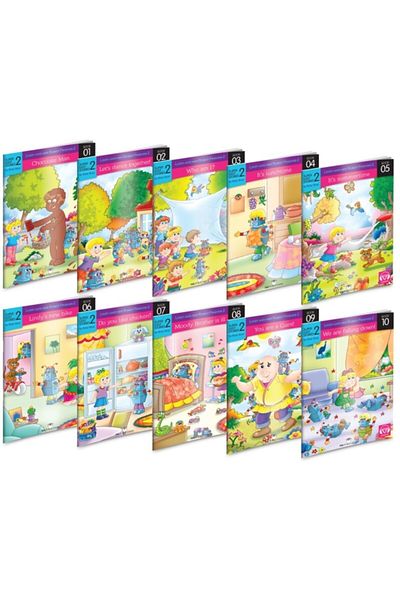 MK Publications Primary School English Story Set 2nd Grade 10 Books + Audio Files