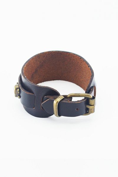 LABALABA Women's Skull Leather Bracelet