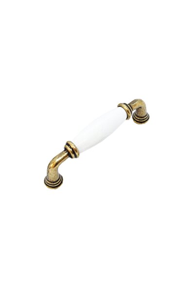 RFORM 5 Adet Porselen Dolap Mutfak Çekmece Mobilya Kulpu Antik Düz Beyaz 96mm (9,6cm) Aks.