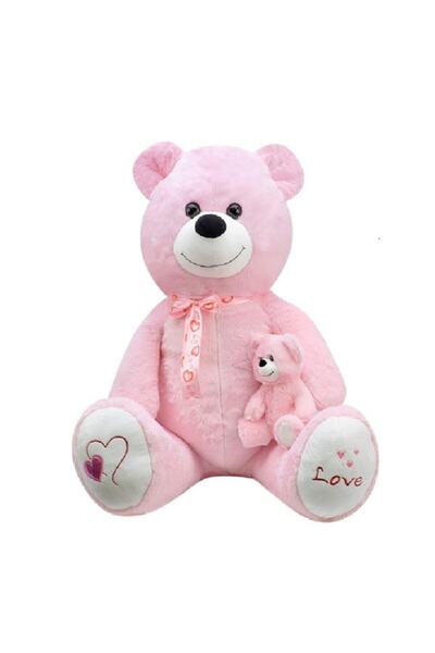 Selay Oyuncak دب محشو وردي 1085P مع 95 سم من الجرو