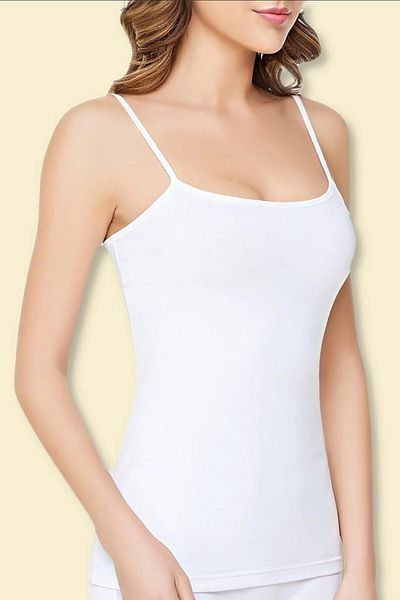 Tutku Tricou alb din 4 piese cu bretele de frânghie pentru femei