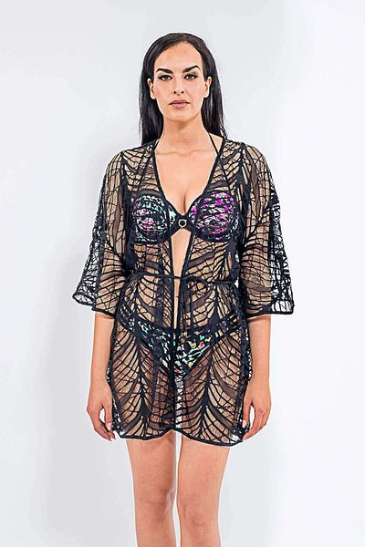 MED Madam Pareo Kimono Black