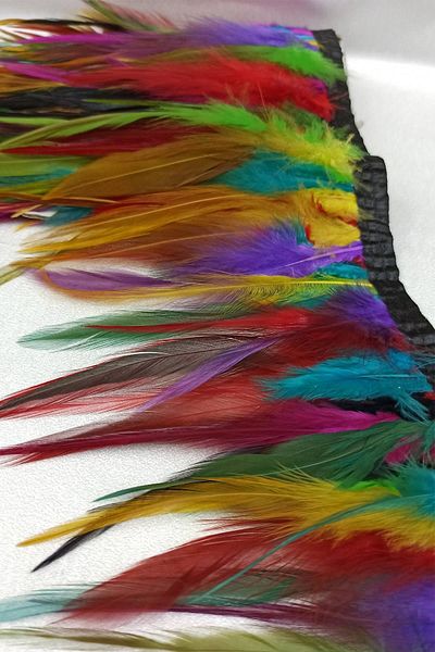 Hobigram Πολύχρωμο φτερό κόκορα – Ειδικό σχέδιο, αξεσουάρ, ποιοτική παραγωγή, λαμπερό στυλ – διακοσμητική ταινία