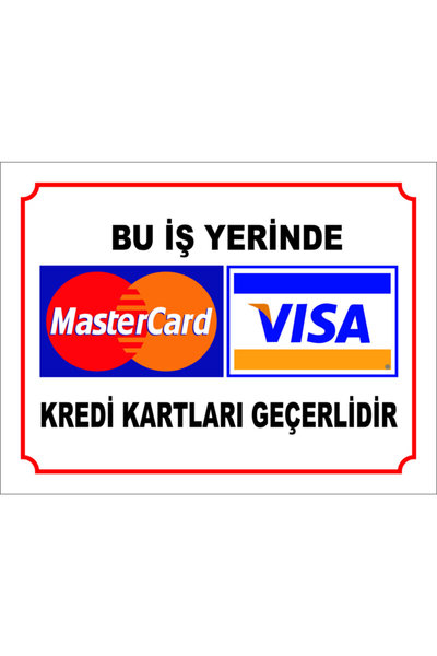 Bu Iş Yerinde Kredi Kartı Geçerlidir Sticker
