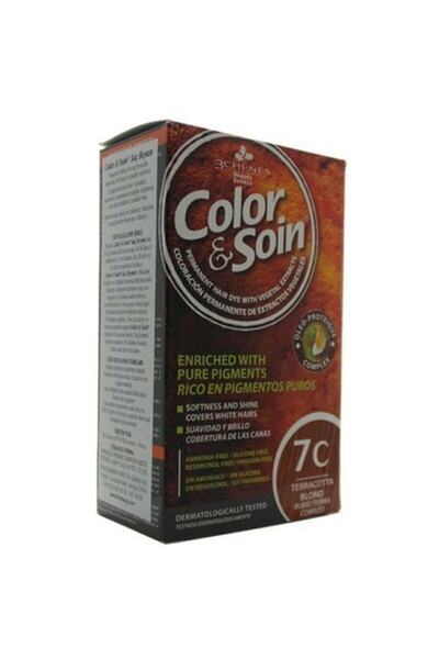 Color Soin Color And Soin Tamamen Bitkisel Organik Saç Boyası 7c Terracotta Sarısı