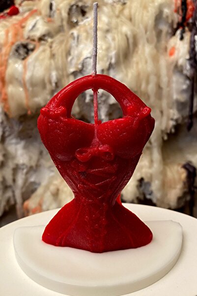 FANTASTİK SANAT ATÖLYESİ Dekoratif Hediyelik Mum - 10 X 10 Cm Kendinden Taban...