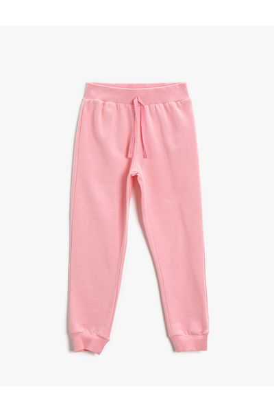 Koton Girl's Pink Cotton Sweatpants