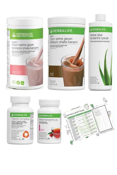 Herbalife Shake Ahududu Çikolata  Ahududu Çay  Aloe Vera Thermo Complete
