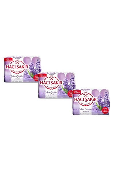 Hacı Şakir صابون تجميل باللافندر 4*70 جرام (3 قطع)