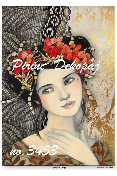 LİNEART Rice Decopage Paper No:3453