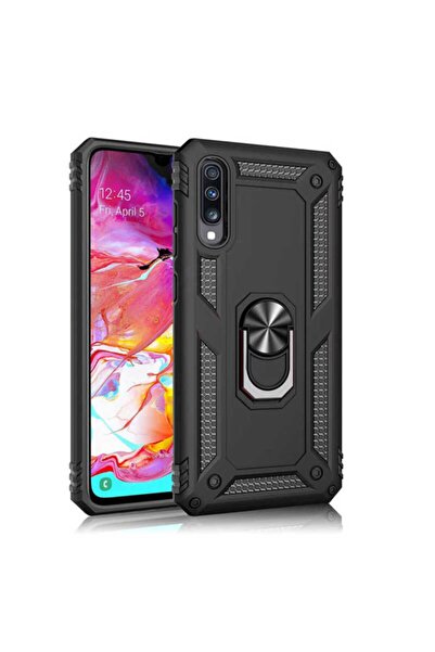 Kupa Huawei P Smart Pro 2019 Kılıf Kamera Korumalı Tank Armor Yüzüklü Standlı...
