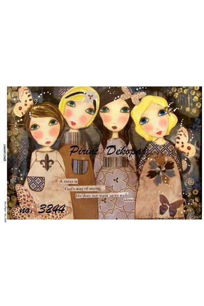 LİNEART Rice Decopage Paper No:3244