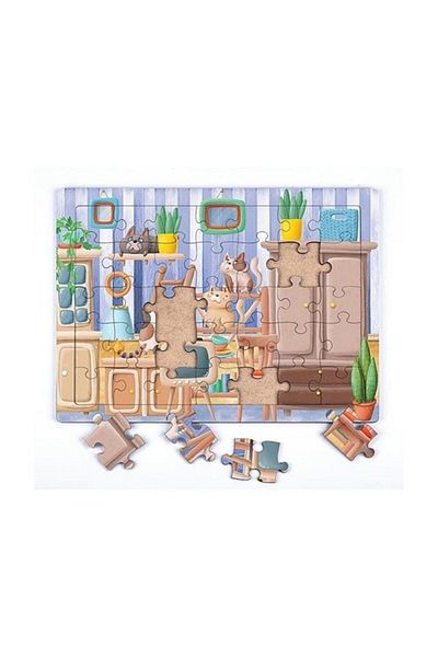 King Of Puzzle Cute Paws Wooden Puzzle 35 Pieces (XXXV-23)