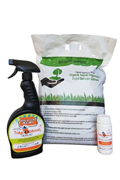 TALYA SOLUCAN Hazır Set Sebze Meyve Çiçekler Için 1 Kg Toz + 750 Ml Çiçek Coş...