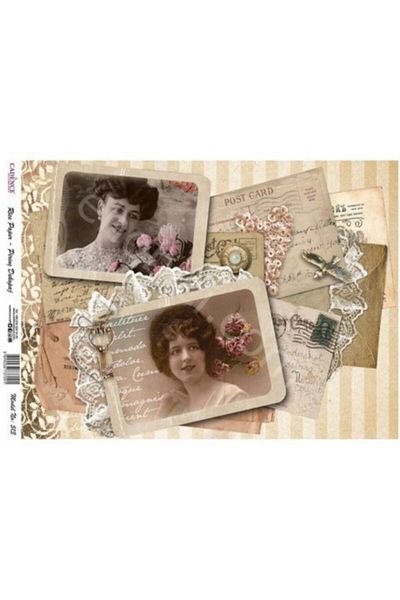 Cadence 2 Pieces Model 513 - Brass Paper Decopage