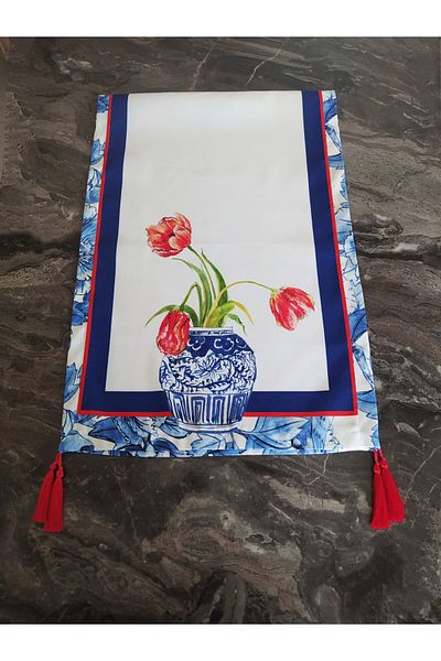 dehaberk Flower Pattern Digital Printed Runner